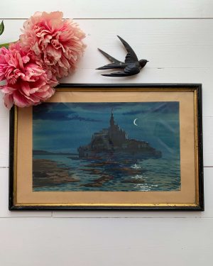 Peinture ancienne « Le Mont Saint Michel »