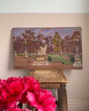 Tableau ancien « Vue sur le parc »