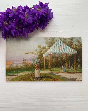Peinture ancienne « Le chapiteau »