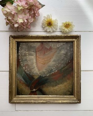 Peinture ancienne "Le collier"