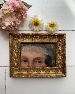 Peinture ancienne "Le regard"