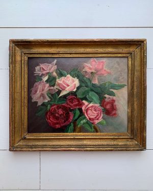 Bouquet de roses vers 1900