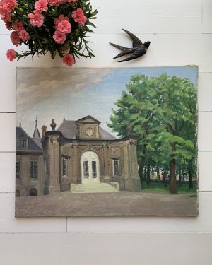 Peinture ancienne « Le palais épiscopal d’Amiens »