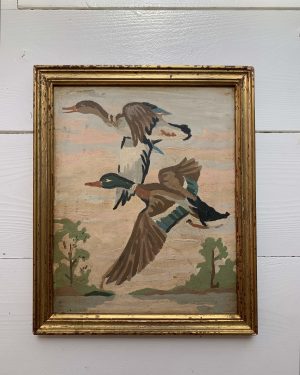 Peinture ancienne « Les canards »