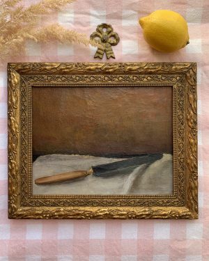 Peinture ancienne « Le couteau »
