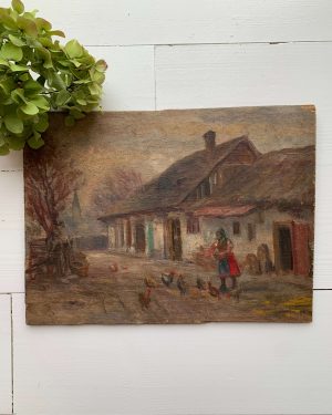 Ancienne peinture "La ferme"